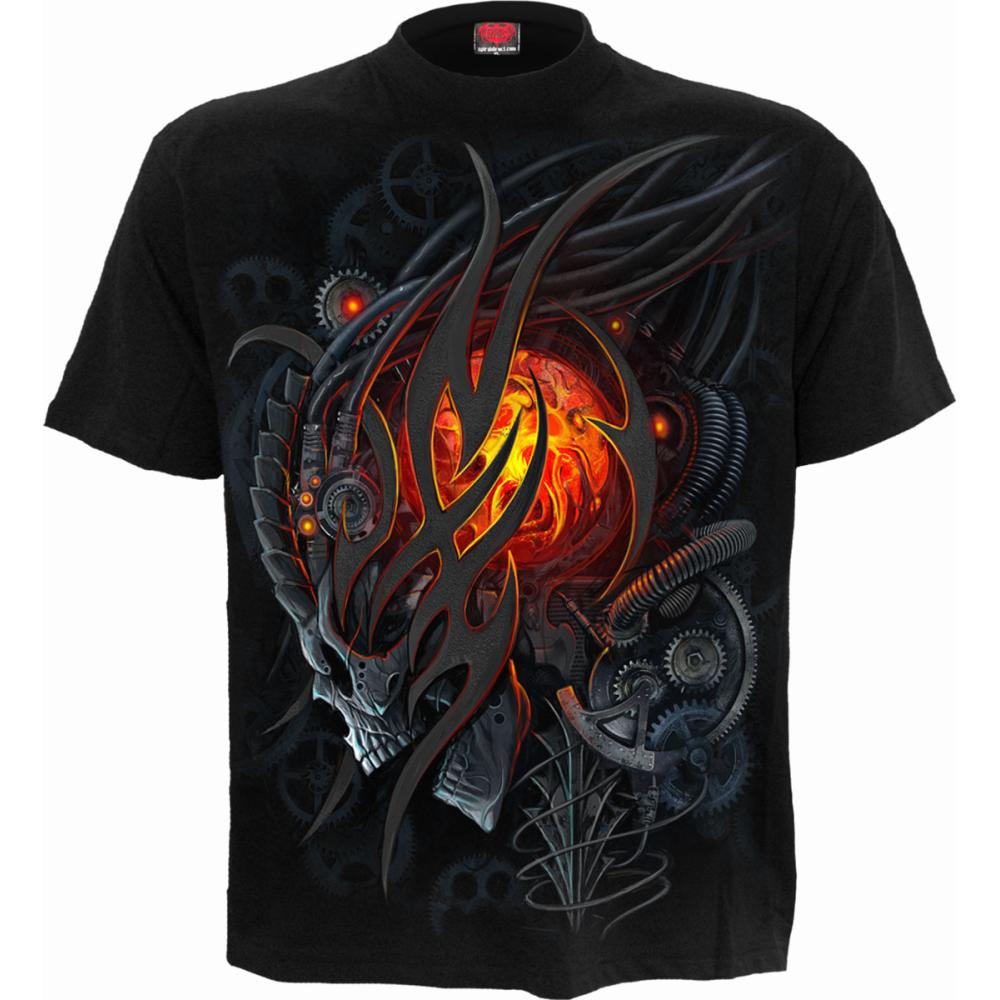 Spiral - STEAMPUNK SKULL Herren T-Shirt - Schwarz